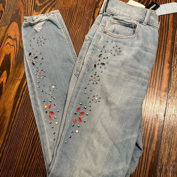 NWT Express beaded Embellished Women's Jeans - Picture 1 of 4